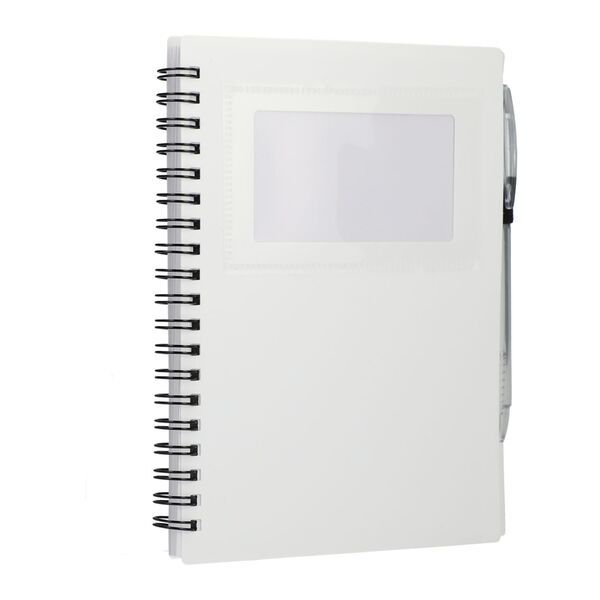 FSC® Recycled Star Spiral Notebook w/ Pen, 5" x 7"