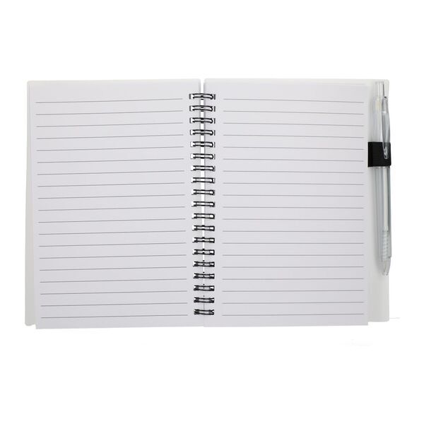 FSC® Recycled Star Spiral Notebook w/ Pen, 5" x 7"