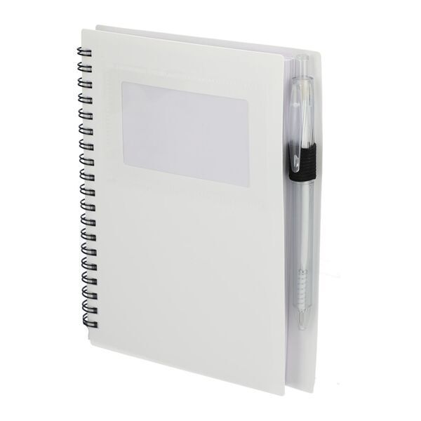 FSC® Recycled Star Spiral Notebook w/ Pen, 5" x 7"