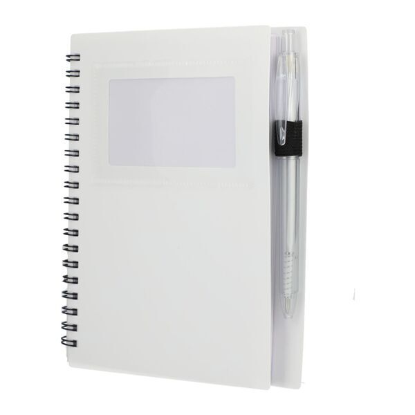 FSC® Recycled Star Spiral Notebook w/ Pen, 5" x 7"