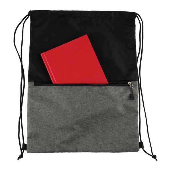 Graphite Recycled Polyester Drawstring Backpack