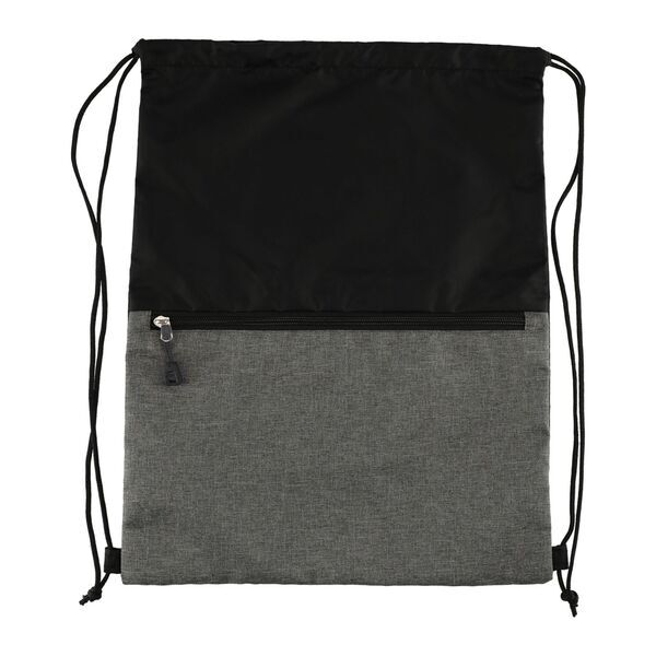 Graphite Recycled Polyester Drawstring Backpack