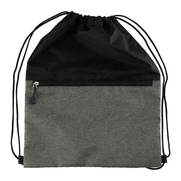 Graphite Recycled Polyester Drawstring Backpack