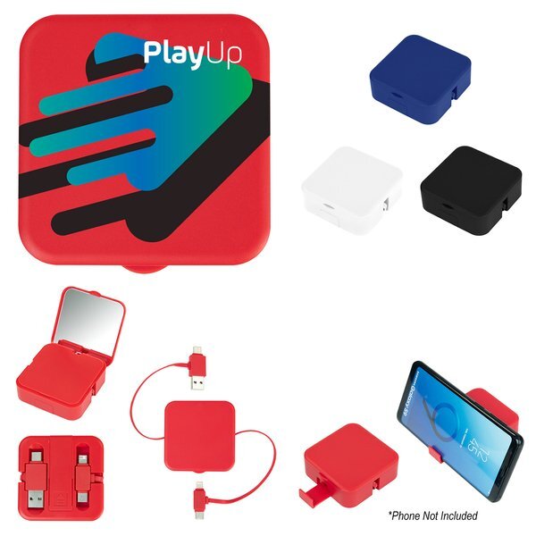 Four-In-One Charging Cable w/ Mirror & Phone Stand