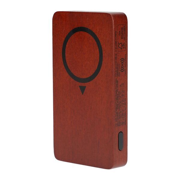 FSC® 100% Wood MagClick™ Fast Wireless Power Bank, 5000mAh