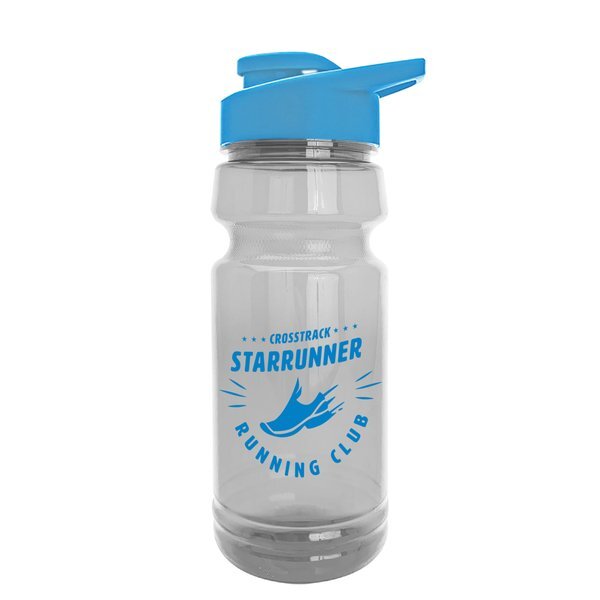Trainer Transparent Water Bottle w/ Drink-Thru Lid, 24oz.