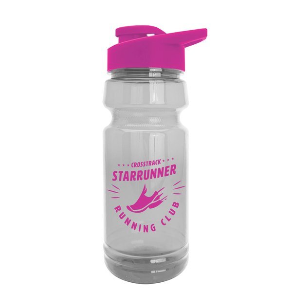 Trainer Transparent Water Bottle w/ Drink-Thru Lid, 24oz.