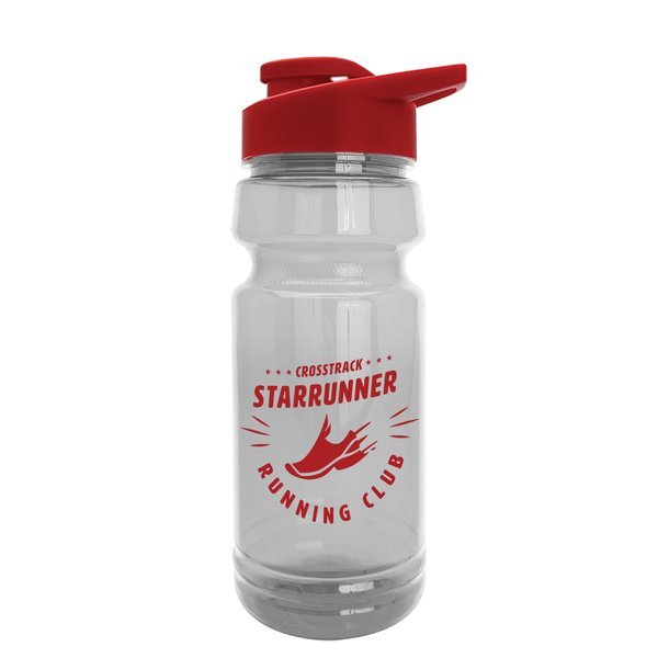 Trainer Transparent Water Bottle w/ Drink-Thru Lid, 24oz.