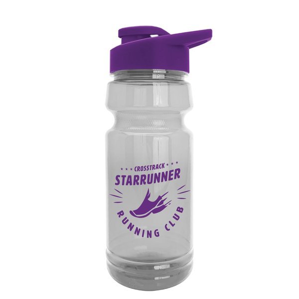 Trainer Transparent Water Bottle w/ Drink-Thru Lid, 24oz.