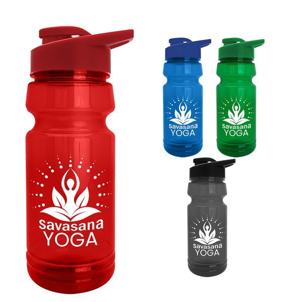 Backer UpCycle RPET Bottle w/ Drink-Thru Lid, 24oz.