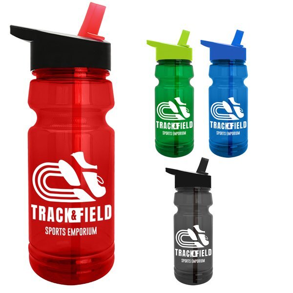 Trainer UpCycle RPET Bottle w/ Flip Straw Lid, 24oz.