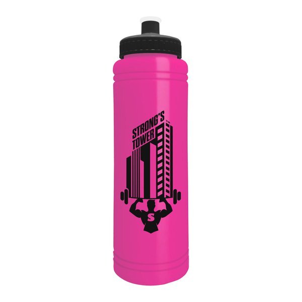 Slim Line Water Bottle w/ Push-Pull Lid, 25oz.