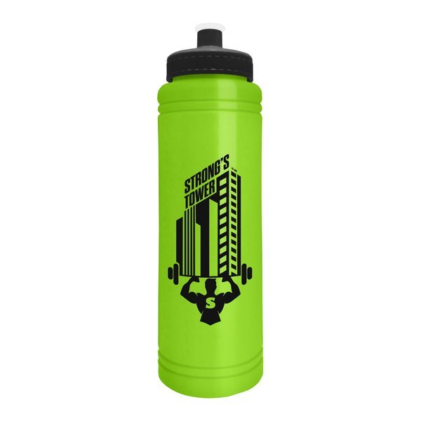 Slim Line Water Bottle w/ Push-Pull Lid, 25oz.