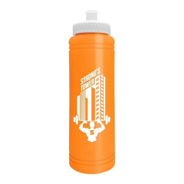 Slim Line Water Bottle w/ Push-Pull Lid, 25oz.