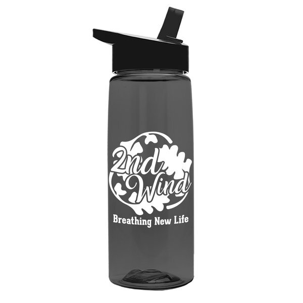 Flair Transparent Bottle w/ Flip Straw Lid, 26oz