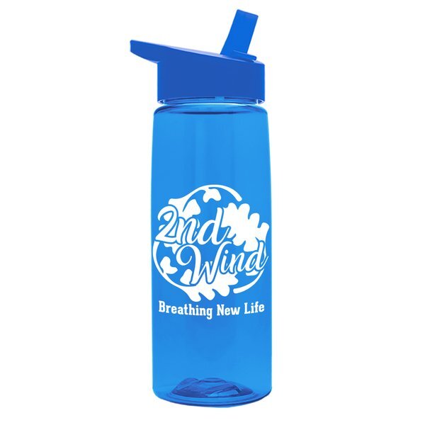 Flair Transparent Bottle w/ Flip Straw Lid, 26oz