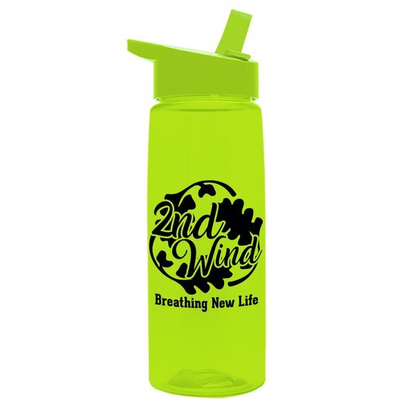 Flair Transparent Bottle w/ Flip Straw Lid, 26oz