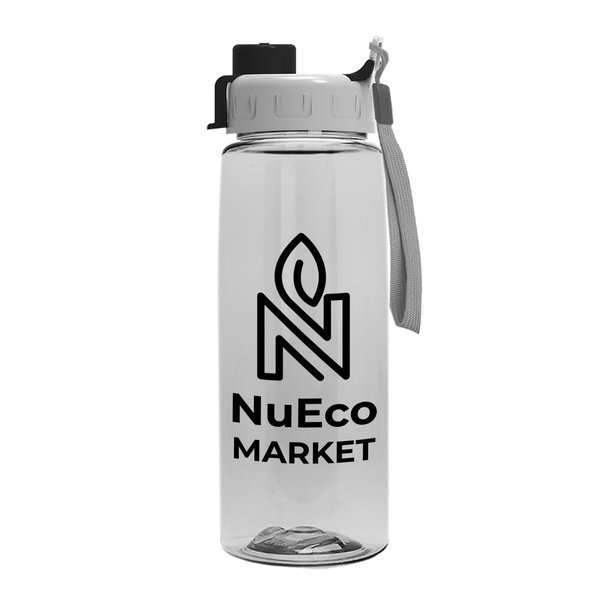 Flair Transparent Bottle w/ Quick Snap Lid, 26oz.