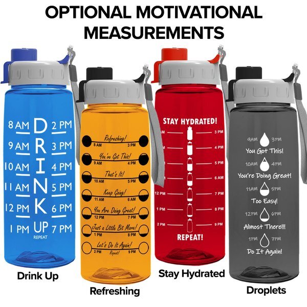 Flair Transparent Bottle w/ Quick Snap Lid, 26oz.