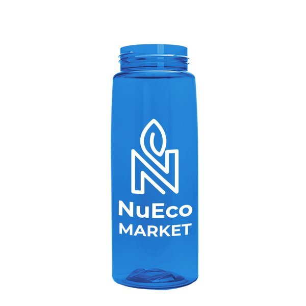 Flair Transparent Bottle w/ Quick Snap Lid, 26oz.