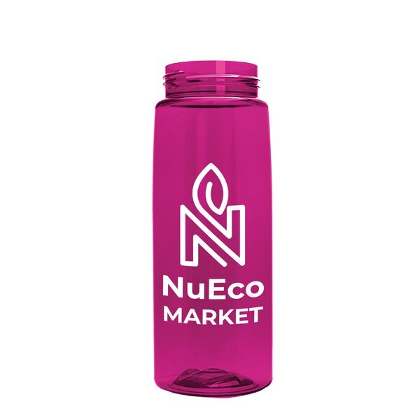 Flair Transparent Bottle w/ Quick Snap Lid, 26oz.