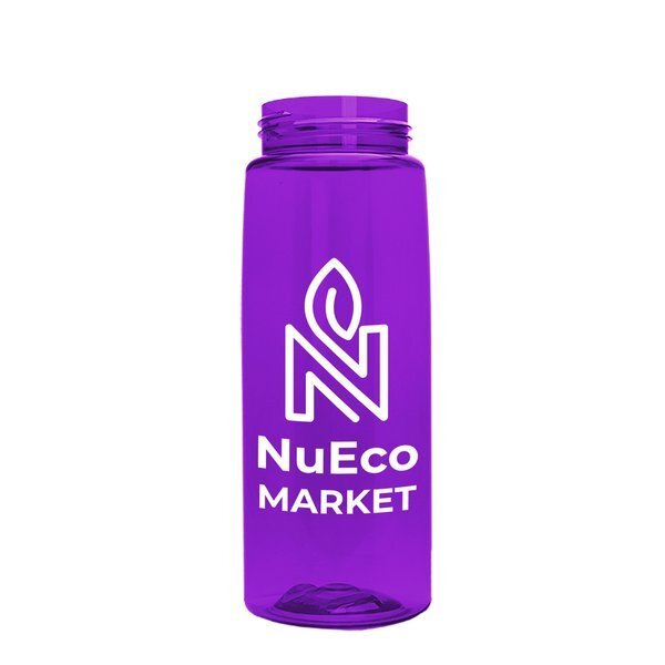 Flair Transparent Bottle w/ Quick Snap Lid, 26oz.