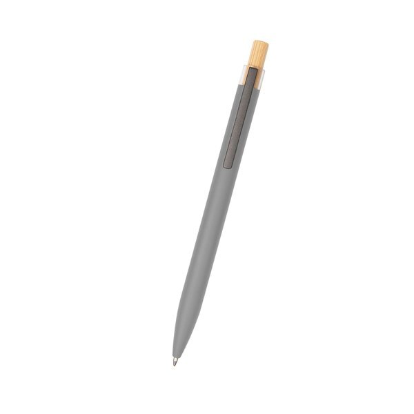 Recycled Aluminum Pen w/ Bamboo Plunger