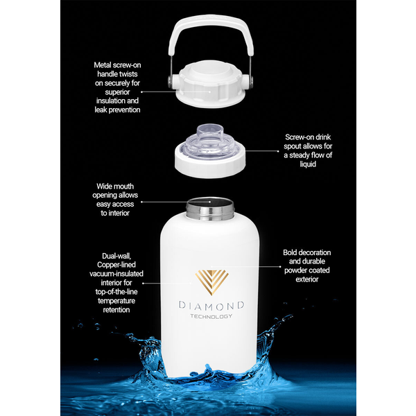 Urban Peak® Dual Top Vacuum Insulated Water Bottle, 64oz.