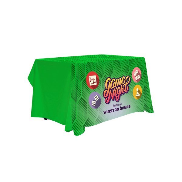 Antimicrobial 4-Sided Table Throw, 4' - Full Color, Full Bleed