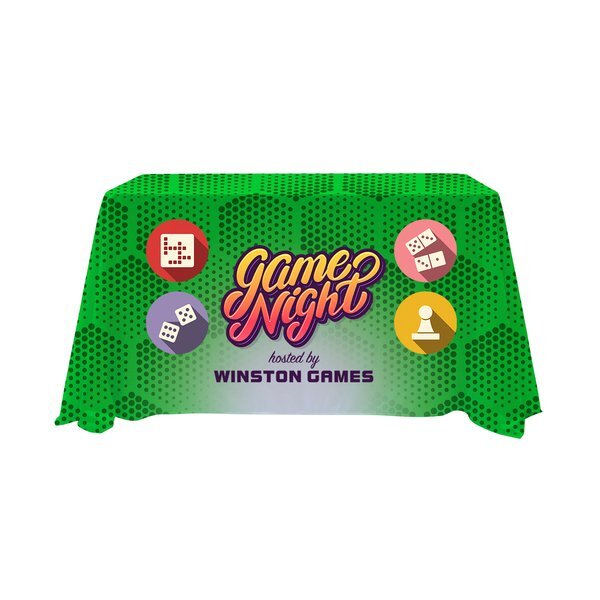 Antimicrobial 4-Sided Table Throw, 4' - Full Color, Full Bleed