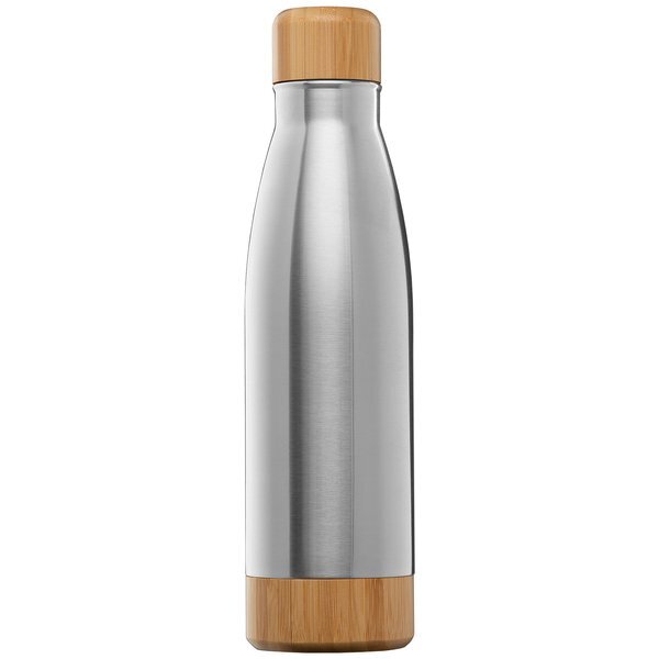Ibiza Bamboo Double-Wall Stainless Bottle Laser Engraved, 22oz.