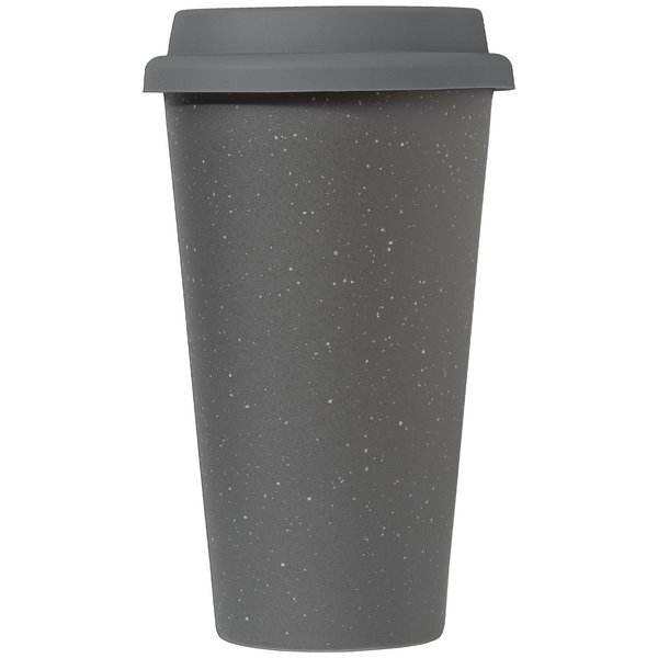 Equator Double Wall Ceramic Tumbler with Silicone Lid, 9oz.