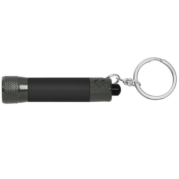 Chroma Softy Monochrome Metallic LED Flashlight with Keyring Laser Engraved