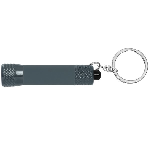 Chroma Softy Monochrome Metallic LED Flashlight with Keyring Laser Engraved