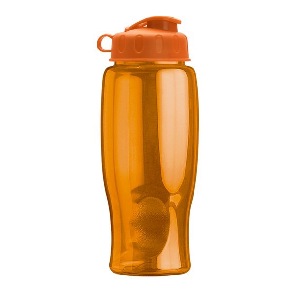 Transparent Grip Poly-Pure Sport Bottle, 27oz. - Flip Top Lid