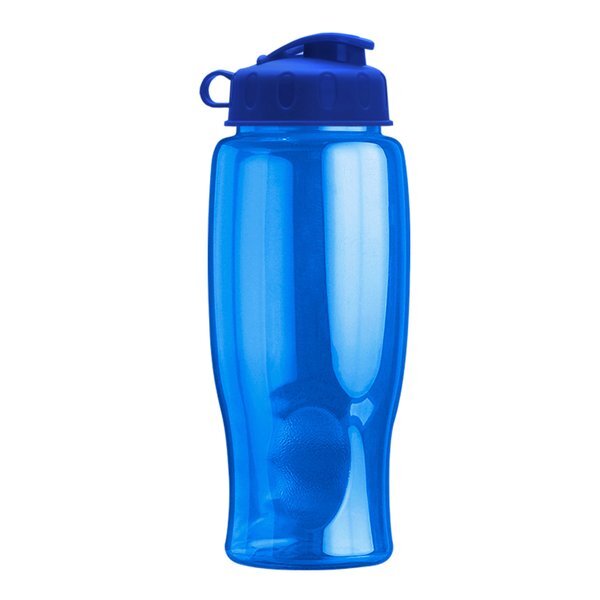 Transparent Grip Poly-Pure Sport Bottle, 27oz. - Flip Top Lid