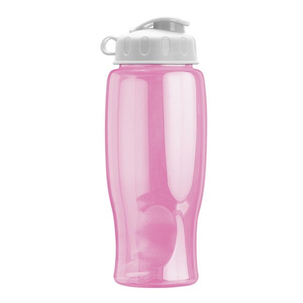 Transparent Grip Poly-Pure Sport Bottle, 27oz. - Flip Top Lid