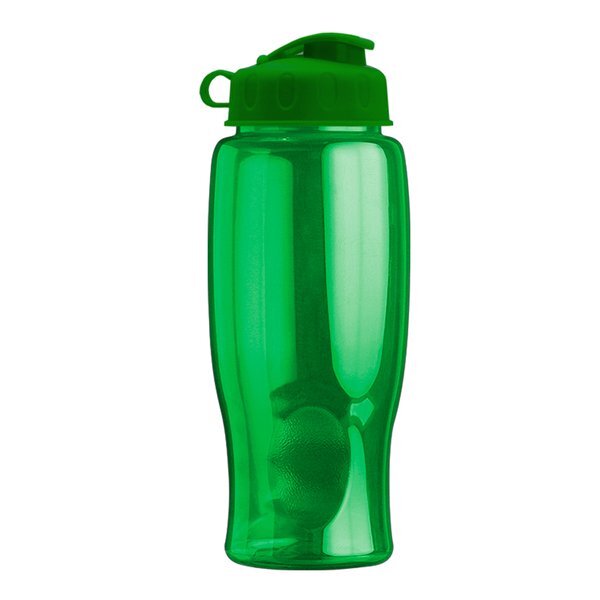 Transparent Grip Poly-Pure Sport Bottle, 27oz. - Flip Top Lid