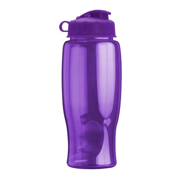 Transparent Grip Poly-Pure Sport Bottle, 27oz. - Flip Top Lid