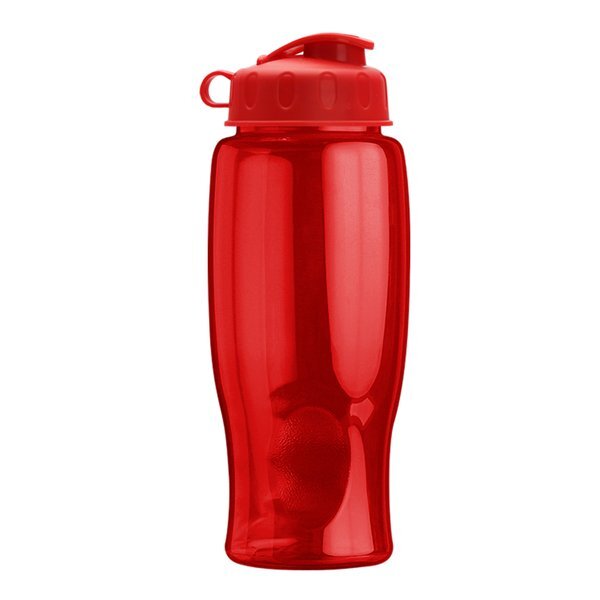 Transparent Grip Poly-Pure Sport Bottle, 27oz. - Flip Top Lid
