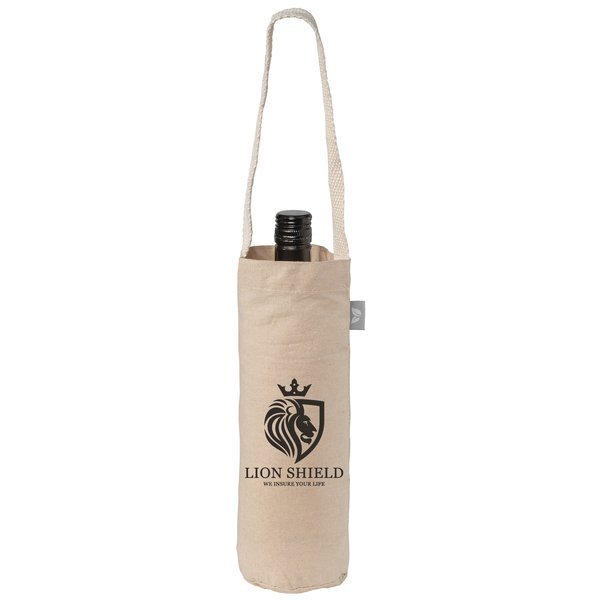 Single-Bottle Wine Tote Bag  Recycled Cotton Blend, 6oz.