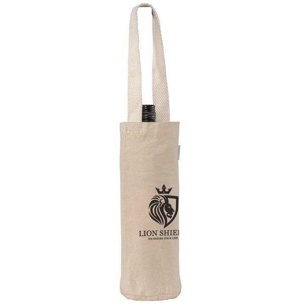 Single-Bottle Wine Tote Bag  Recycled Cotton Blend, 6oz.
