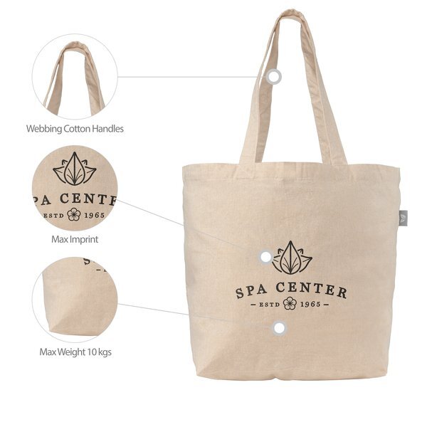 Budget Shopper Tote Recycled Cotton Blend, 5oz.