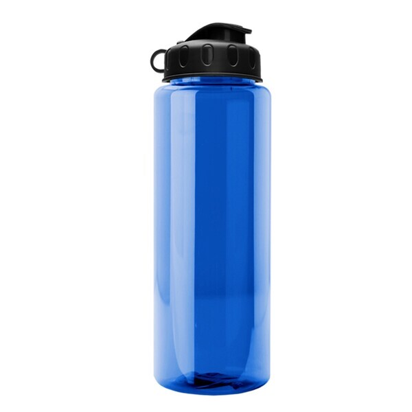 Guzzler Transparent Sport Bottle, 32oz. - Flip Top Lid