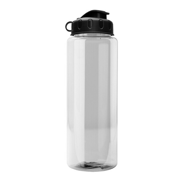 Guzzler Transparent Sport Bottle, 32oz. - Flip Top Lid