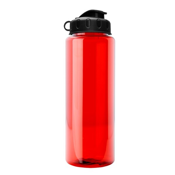 Guzzler Transparent Sport Bottle, 32oz. - Flip Top Lid