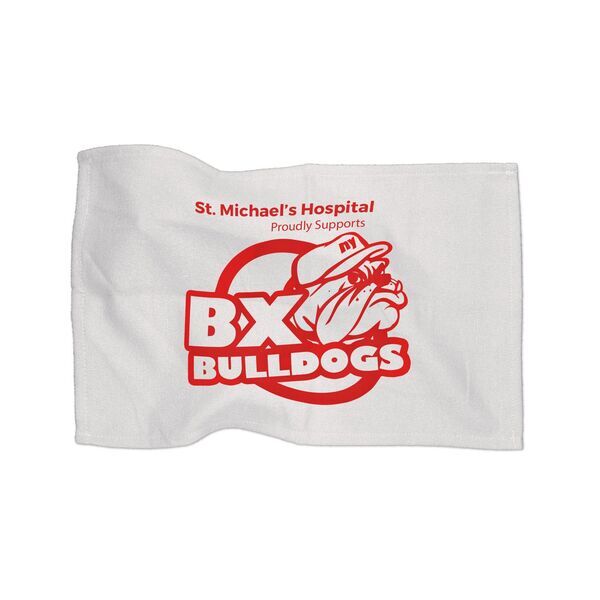 Microfiber Rally Towel, White 11" x 18"