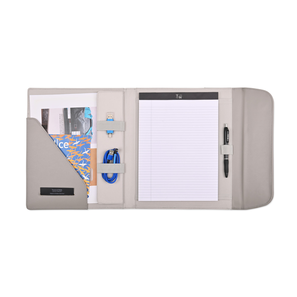 Travis & Wells® Lennox Recycled Nylon Padfolio