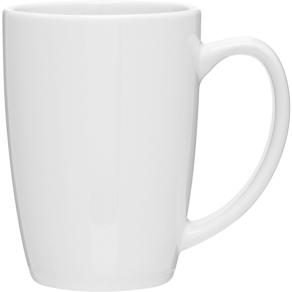 Glossy Contour Ceramic Mug, 14oz.
