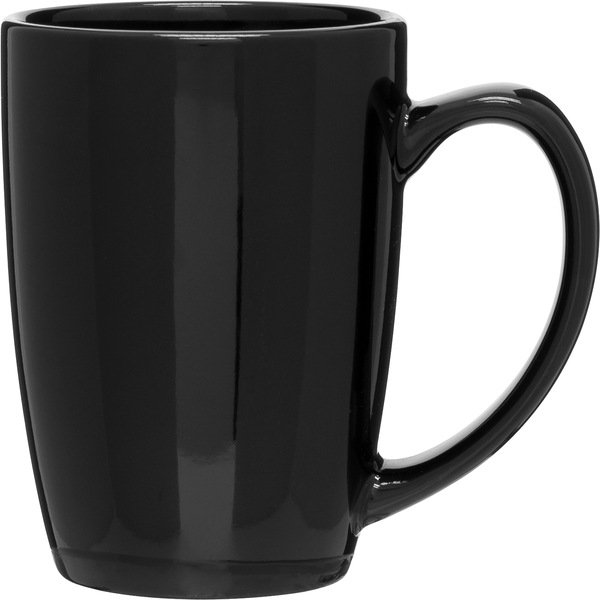 Glossy Contour Ceramic Mug, 14oz.